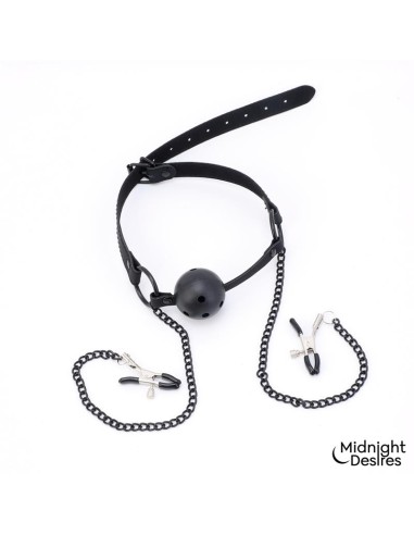 Pinzas para Pezones y Mordaza de Bola