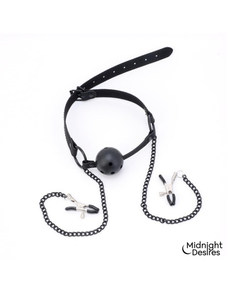 Pinzas para Pezones y Mordaza de Bola