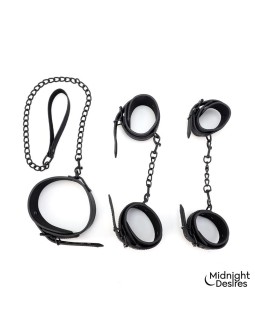 Set de Restricciones con Esposas y Collar con Correa 2