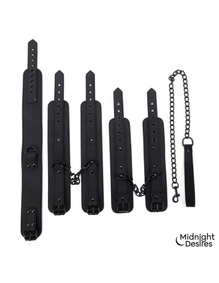 Set de Restricciones con Esposas y Collar con Correa