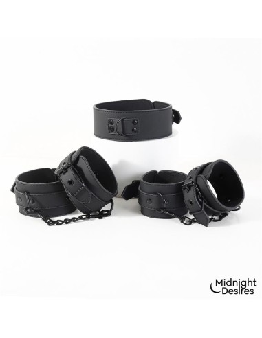 Set de Restricciones con Esposas y Collar con Correa