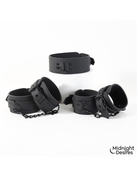 Set de Restricciones con Esposas y Collar con Correa