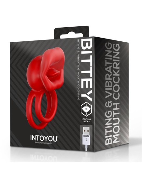Bittey Anillo Vibrador con Biting Mordisqueo