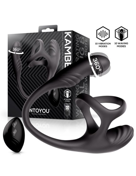 Kamber Plug Anal Vibracion y Waving 360º y Estimulador Testiculos