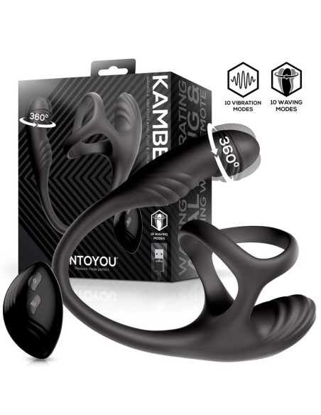 Kamber Plug Anal Vibracion y Waving 360º y Estimulador Testiculos