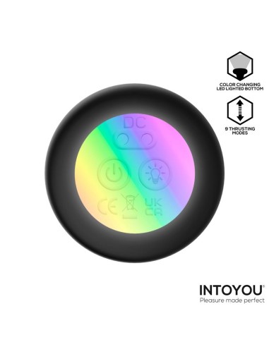 Krax Plug Anal con Vibracion Thrusting y Luz Led con Control Remoto