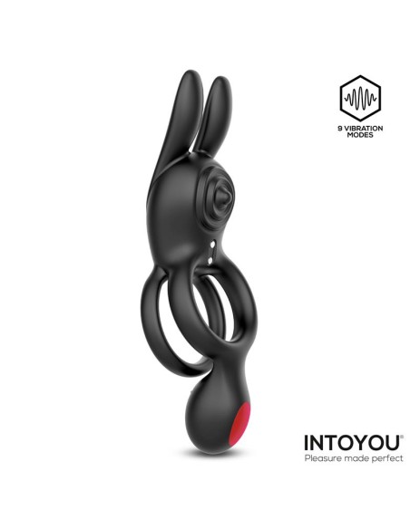 Konny Anillo Vibrador Doble con Conejito y Control Remoto