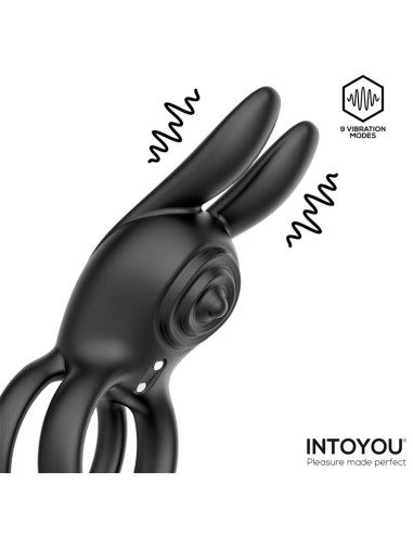 Konny Anillo Vibrador Doble con Conejito y Control Remoto