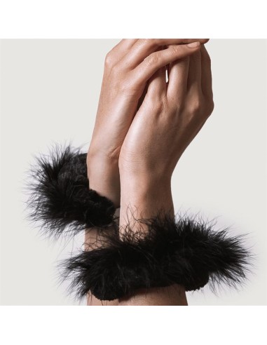 Esposas Metal y Plumas Negro
