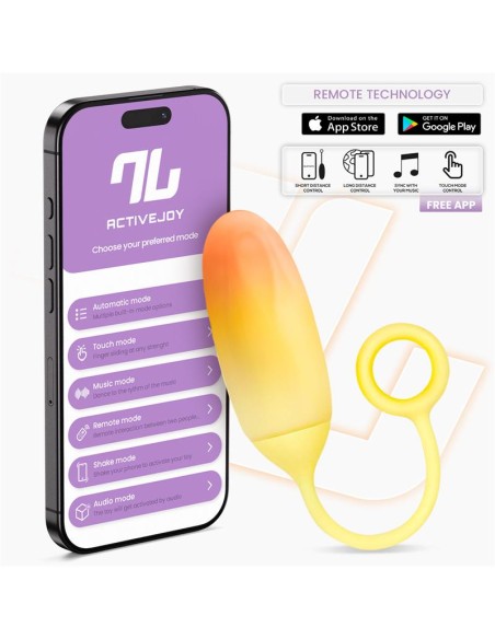 Huevo Silicona Doble Capa con APP Amarillo Naranja
