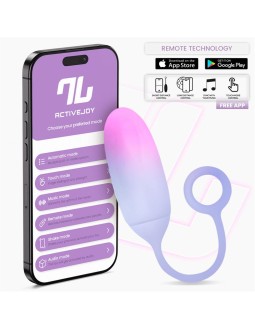 Huevo Silicona Doble Capa con APP Rosa Azul