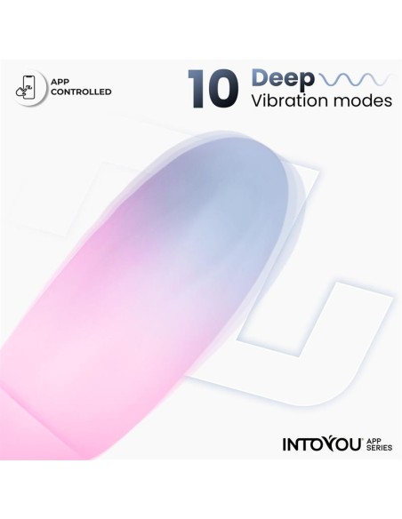 Huevo Silicona Doble Capa con APP Azul Rosa