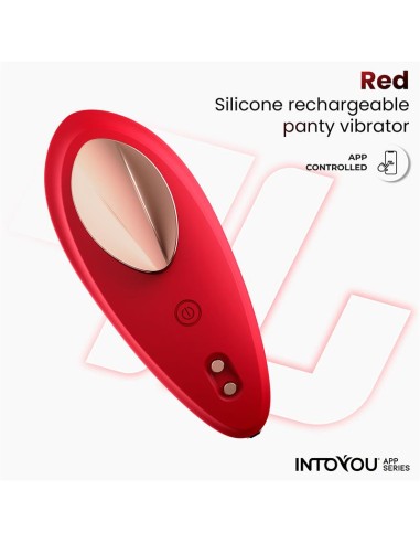 Vibrador de Braguita con APP Silicona Rojo