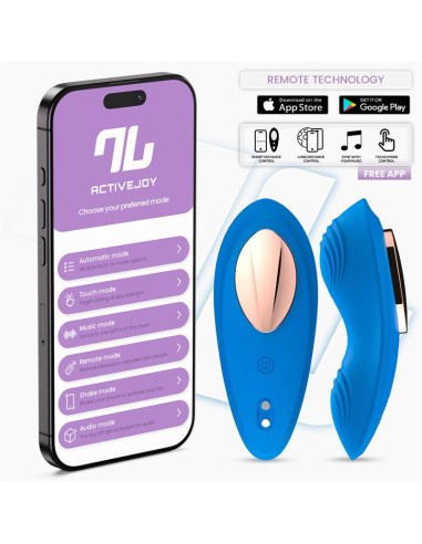 Vibrador de Braguita con APP Silicona Azul