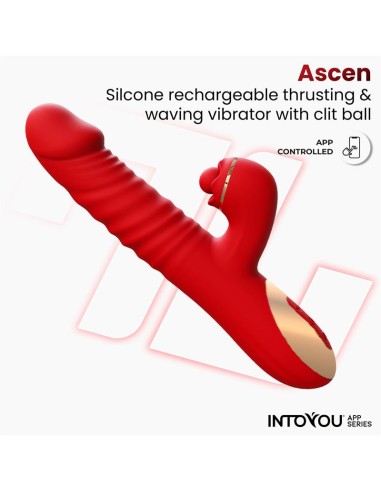 Ascen Vibrador con Thrusting y Waving y APP USB Magnetico