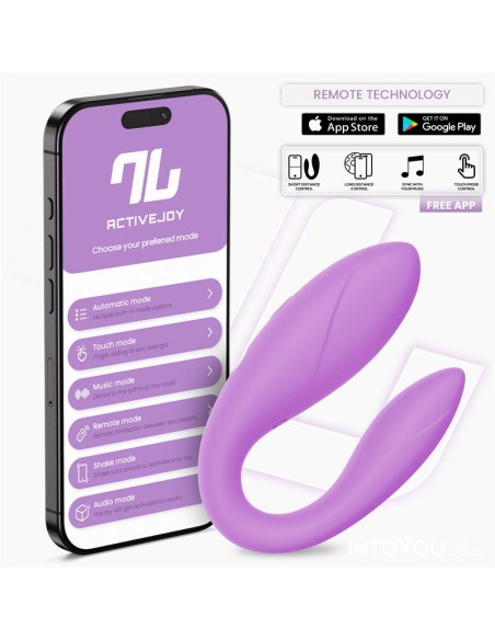 Juguete para Parejas con APP Flexible Silicona Lavanda