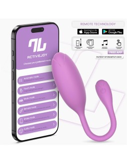 Logan Huevo Vibrador con APP Silicona Unibody Purpura 2