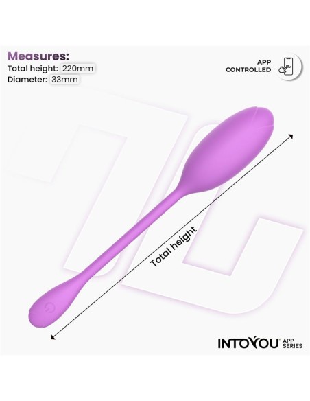 Logan Huevo Vibrador con APP Silicona Unibody Purpura