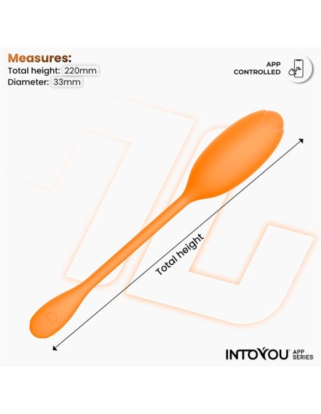 Logan Huevo Vibrador con APP Silicona Unibody Naranja