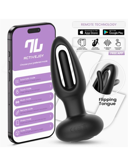 Zack Plug Anal con Flipping Tongue y Vibracion con App