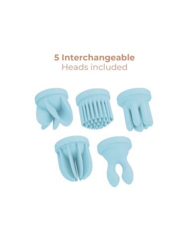 Estimulador Caress Vibracion y Rotacion Light blue