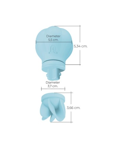 Estimulador Caress Vibracion y Rotacion Light blue