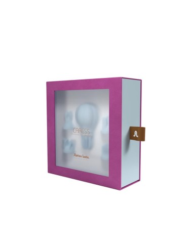 Estimulador Caress Vibracion y Rotacion Light blue