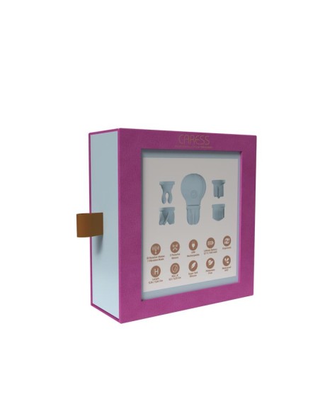 Estimulador Caress Vibracion y Rotacion Light blue