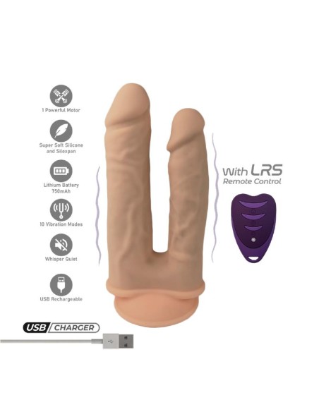 Dildo Doble Penetracion 2 Motores Control Remoto