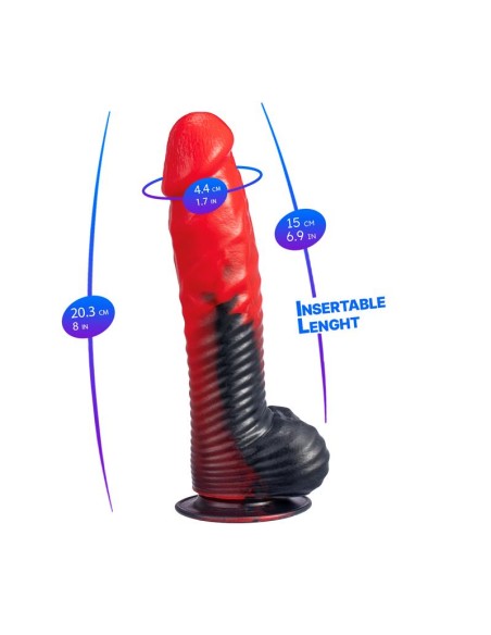 Dildo Silicona Liquida Devil Red 8