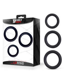 Set de 3 Anillos para el Pene Silicona S M y L