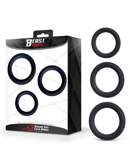 Set de 3 Anillos para el Pene Silicona S M y L