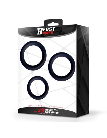 Set de 3 Anillos para el Pene Silicona S M y L