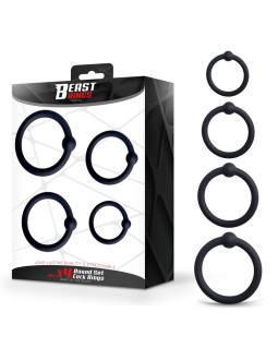 Set de 4 Anillos para el Pene Silicona