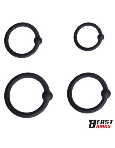 Set de 4 Anillos para el Pene Silicona