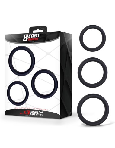 Set de 3 Anillos para el Pene Silicona S M y L