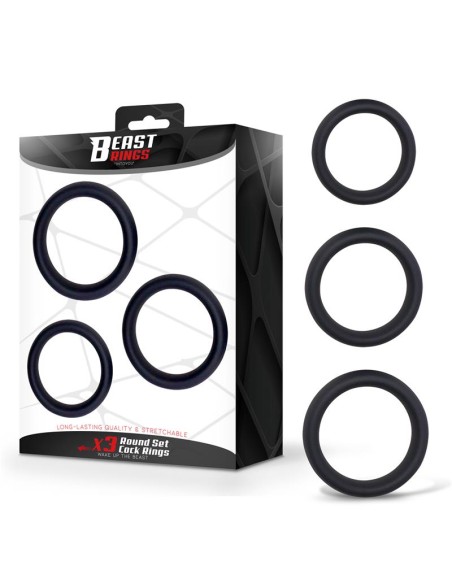Set de 3 Anillos para el Pene Silicona S M y L