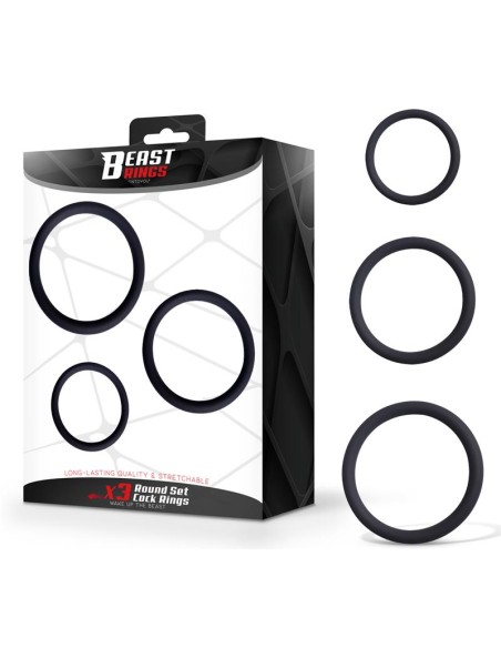 Set de 3 Anillos para el Pene Silicona S M y L
