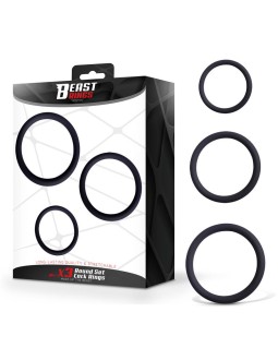 Set de 3 Anillos para el Pene Silicona S M y L