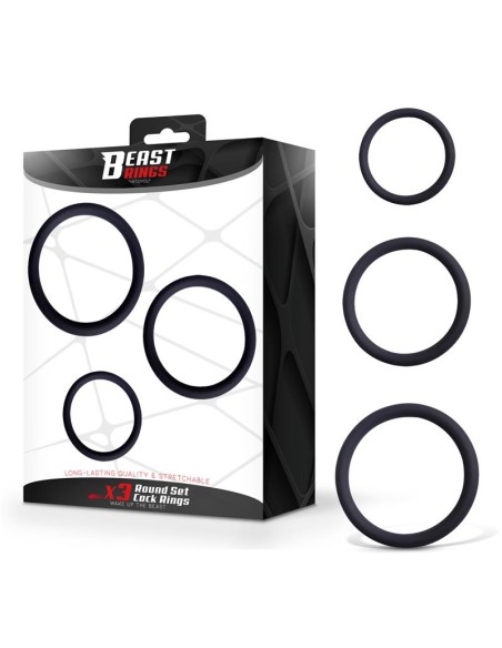Set de 3 Anillos para el Pene Silicona S M y L
