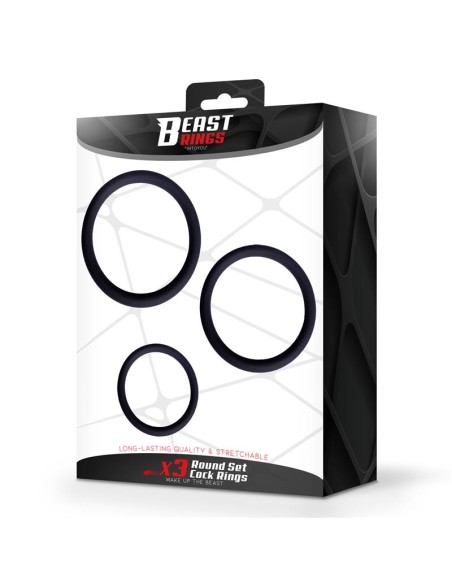 Set de 3 Anillos para el Pene Silicona S M y L