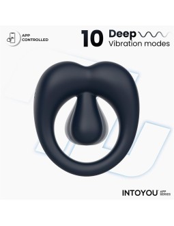 Kenny Anillo Vibrador con Estimulador de Clitoris y APP Azul Oscuro 2