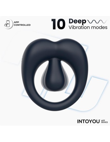 Kenny Anillo Vibrador con Estimulador de Clitoris y APP Azul Oscuro