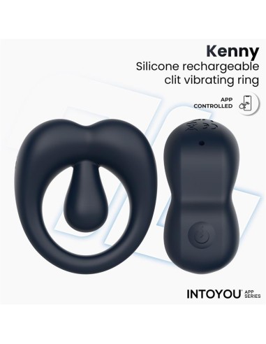 Kenny Anillo Vibrador con Estimulador de Clitoris y APP Azul Oscuro