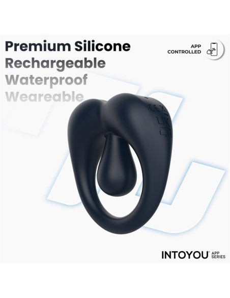 Kenny Anillo Vibrador con Estimulador de Clitoris y APP Azul Oscuro