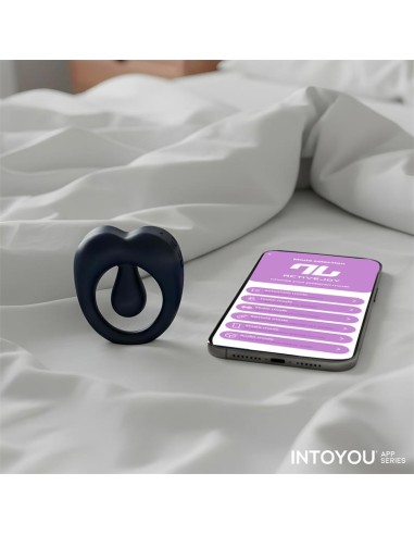 Kenny Anillo Vibrador con Estimulador de Clitoris y APP Azul Oscuro