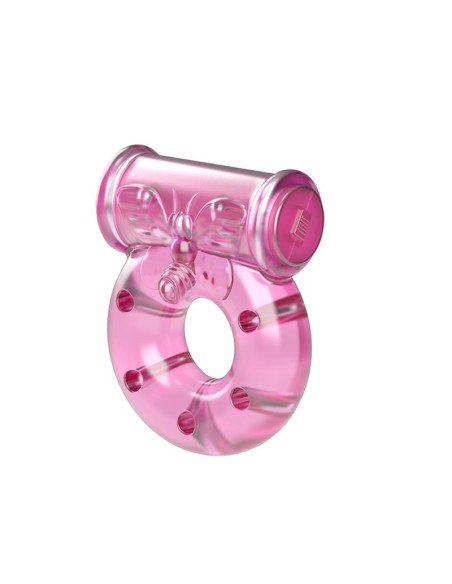 Baile Anillo Vibrador con Preservativo Color Rosa