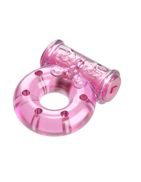 Baile Anillo Vibrador con Preservativo Color Rosa