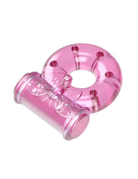Baile Anillo Vibrador con Preservativo Color Rosa