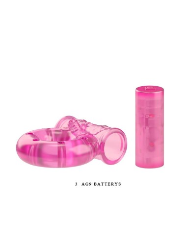 Baile Anillo Vibrador con Preservativo Color Rosa